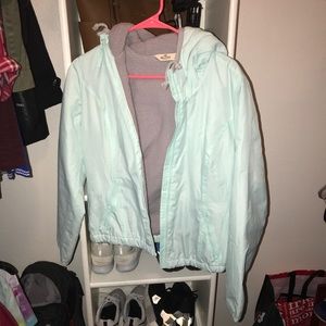 Hollister waterproof fleece lined coat